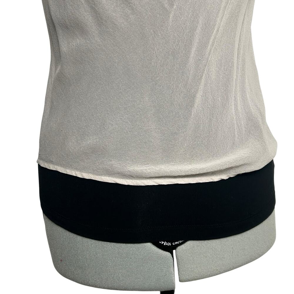 Trouvé Black and Cream Silk Tank Top Size S - Picture 2 of 8